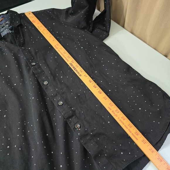 Ted Baker Shirt Mens 5 Large Black Star Print Button Up Office Preppy Casual‎ - Picture 12 of 13